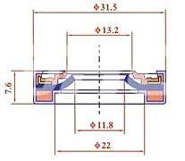 Сальник  компрессора GM DA6/HD6/HR6/HR6HE/R4/ V5, Calsonic V5-15F/V5-14G, R134a